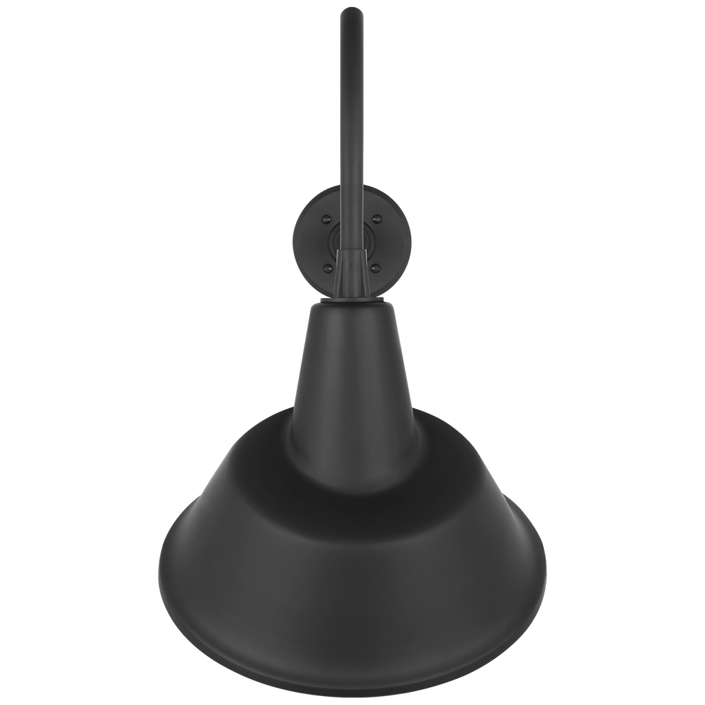 Academy 23" Flynn Barn Light | Matte Black | 12.5 | 12.5" Matte Black Tilted Bowers Shade