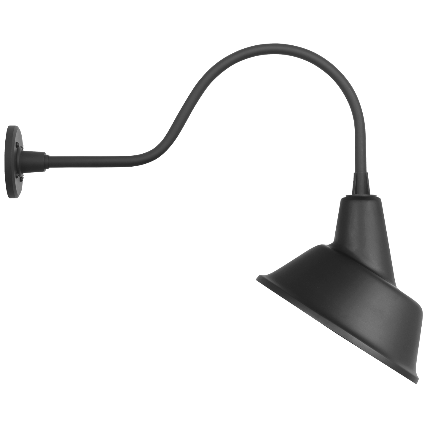 Academy 23" Flynn Barn Light | Matte Black | 12.5 | 12.5" Matte Black Tilted Bowers Shade