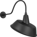 Academy 23" Flynn Barn Light | Matte Black | 16 | 16" Matte Black Tilted Bowers Shade