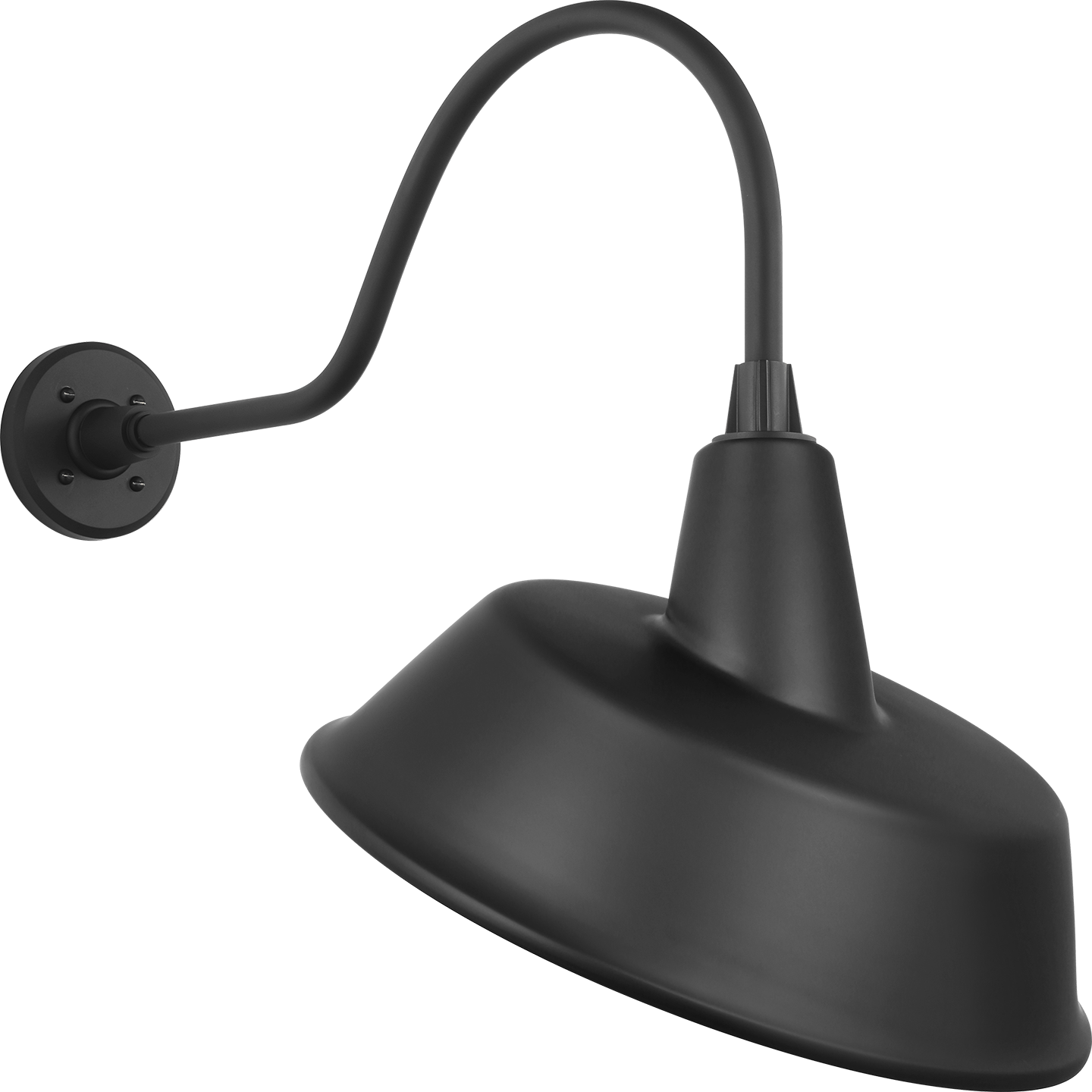 Academy 23" Flynn Barn Light | Matte Black | 16 | 16" Matte Black Tilted Bowers Shade