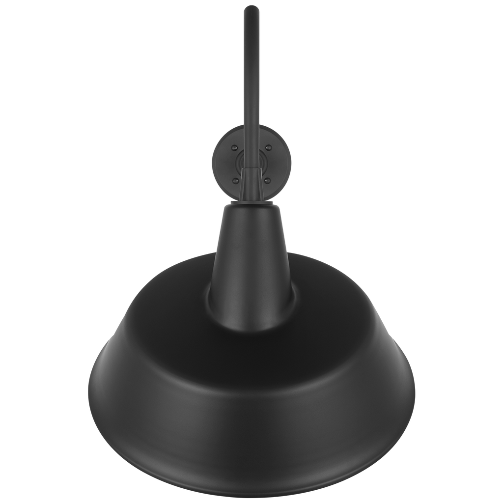 Academy 23" Flynn Barn Light | Matte Black | 16 | 16" Matte Black Tilted Bowers Shade