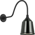 Academy 23" Flynn Barn Light | Matte Black | 8 | 8" Green Rockhouse Shade