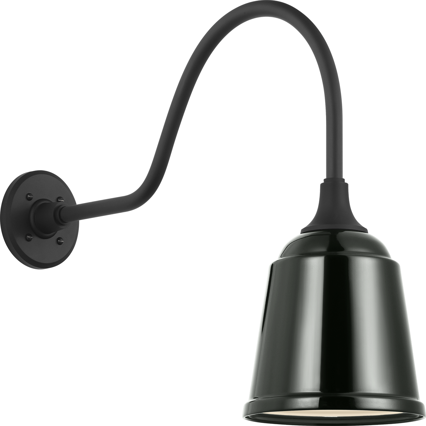 Academy 23" Flynn Barn Light | Matte Black | 8 | 8" Green Rockhouse Shade