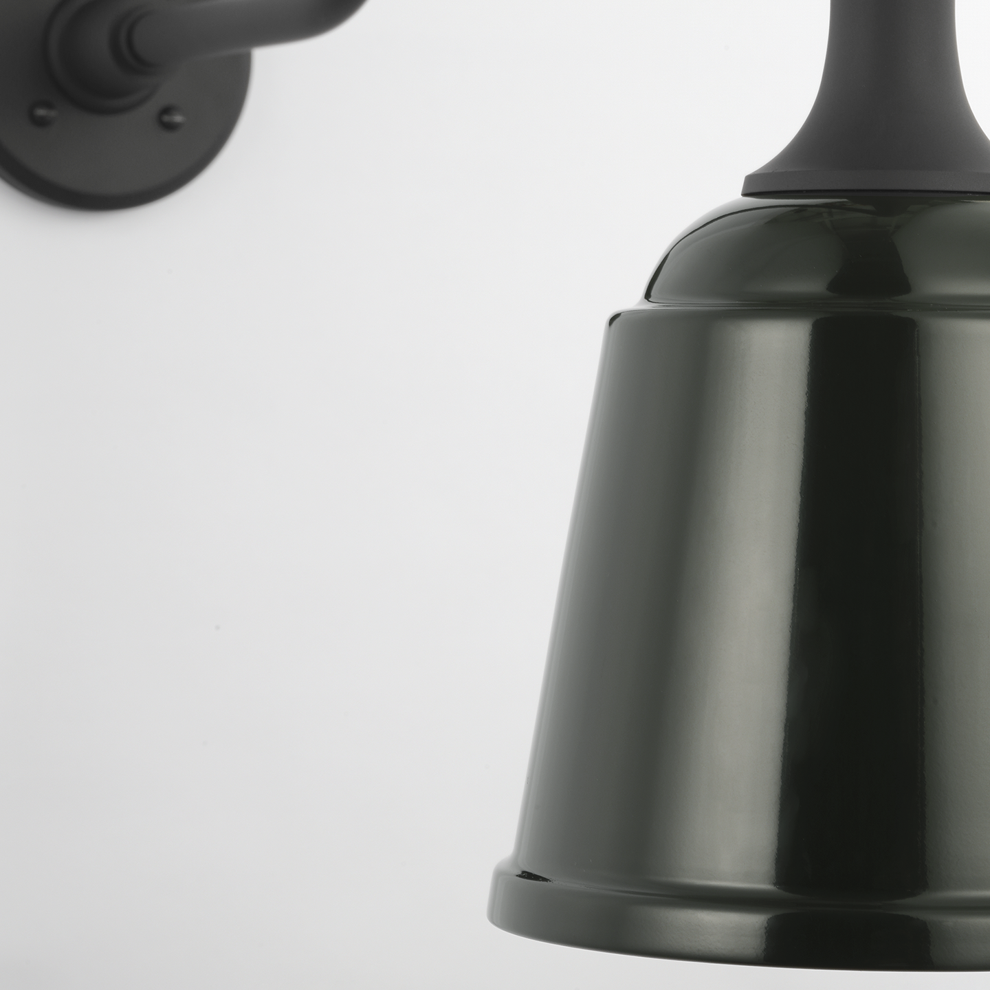 Academy 23" Flynn Barn Light | Matte Black | 8 | 8" Green Rockhouse Shade