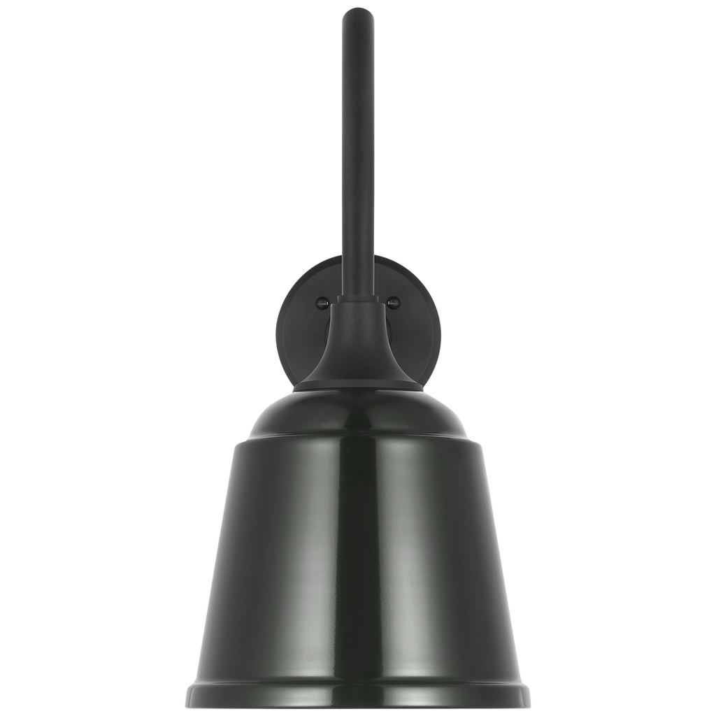 Academy 23" Flynn Barn Light | Matte Black | 8 | 8" Green Rockhouse Shade