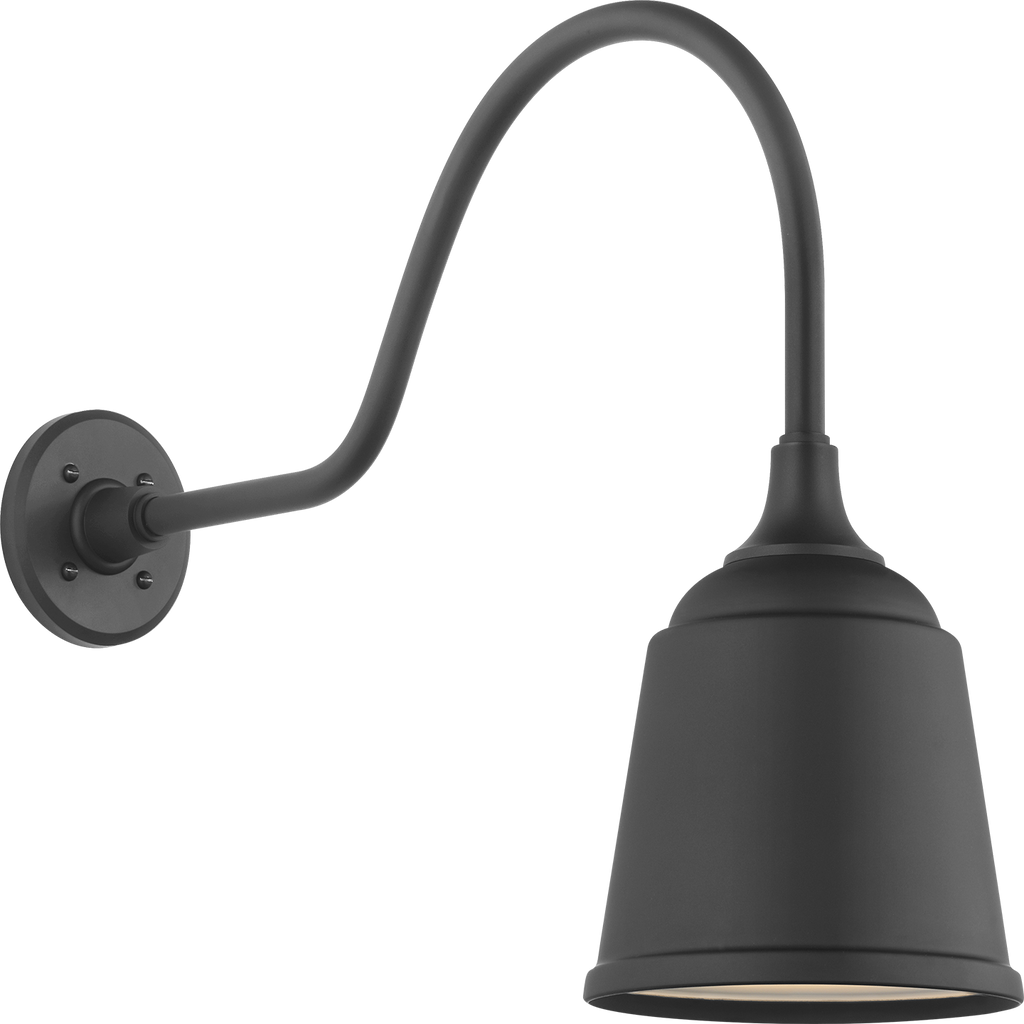 Academy 23" Flynn Barn Light | Matte Black | 8 | 8" Matte Black Rockhouse Shade
