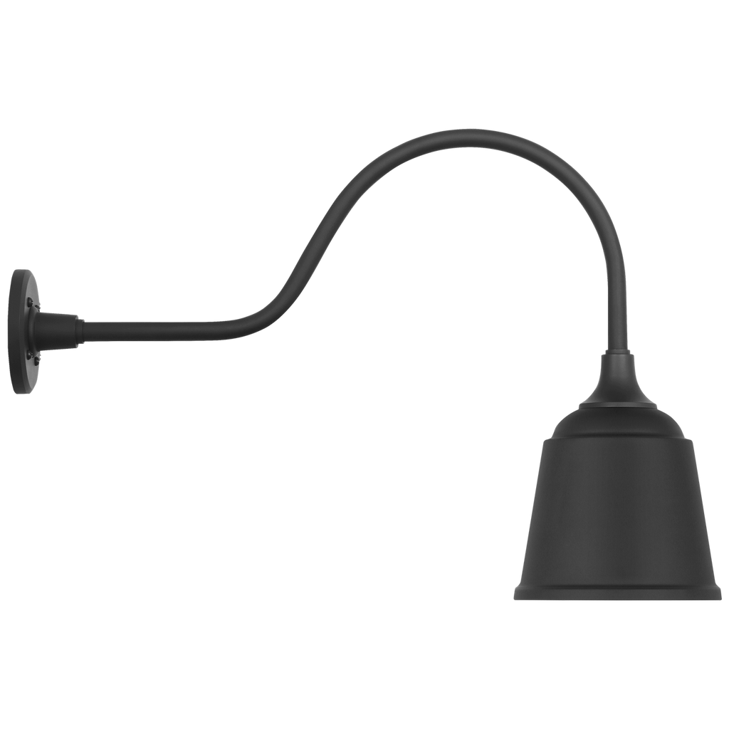 Academy 23" Flynn Barn Light | Matte Black | 8 | 8" Matte Black Rockhouse Shade