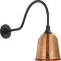 Academy 23" Flynn Barn Light | Matte Black | 8 | 8" Soft Copper Rockhouse Shade