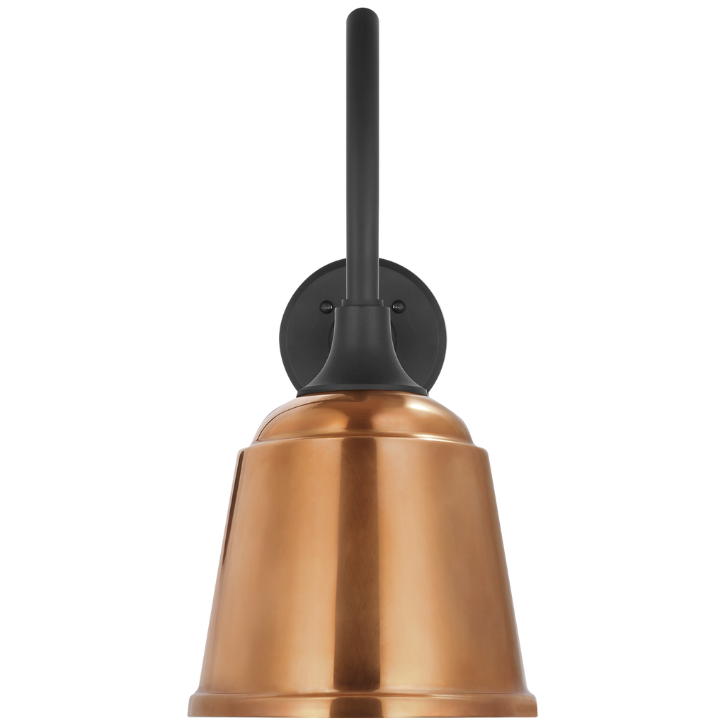 Academy 23" Flynn Barn Light | Matte Black | 8 | 8" Soft Copper Rockhouse Shade