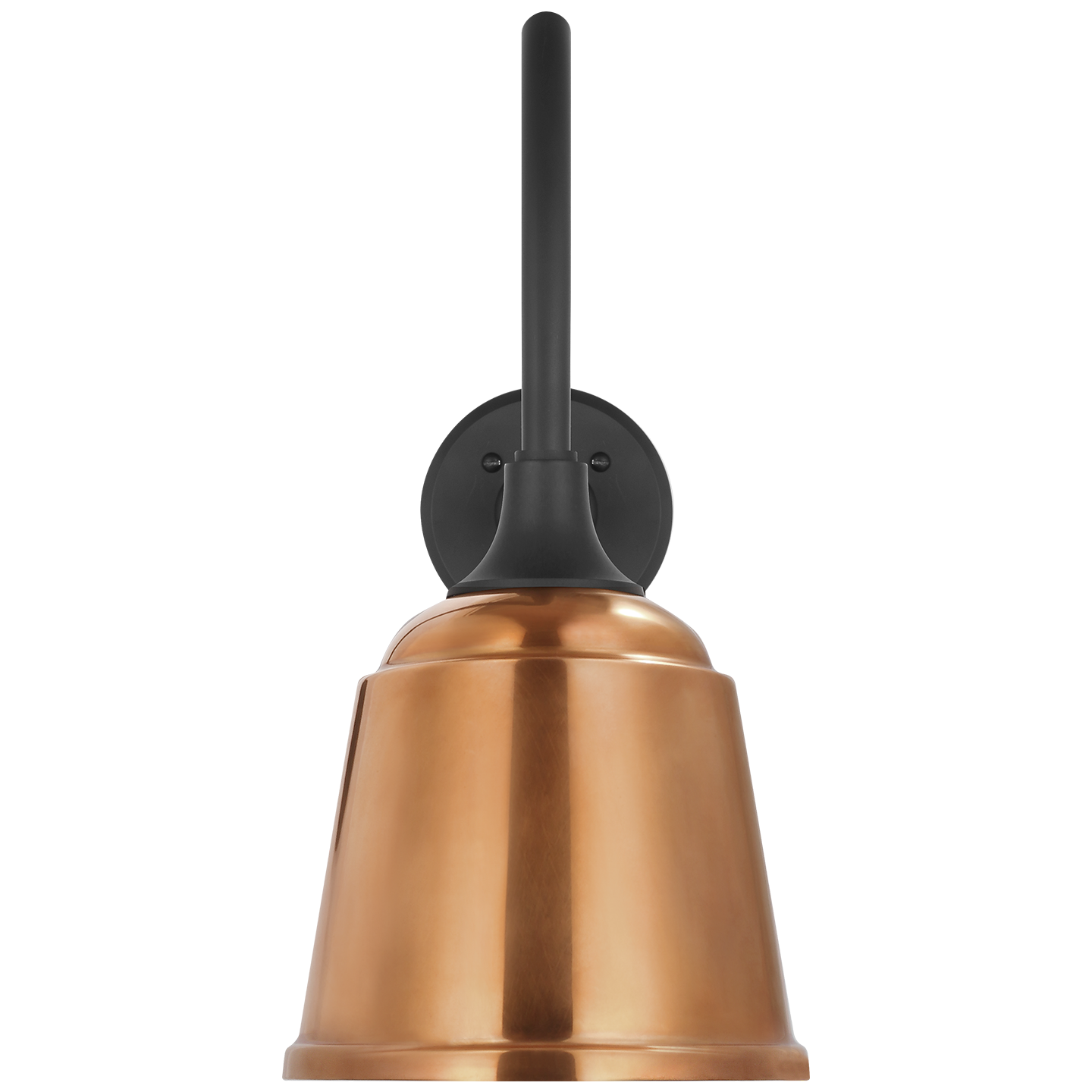 Academy 23" Flynn Barn Light | Matte Black | 8 | 8" Soft Copper Rockhouse Shade