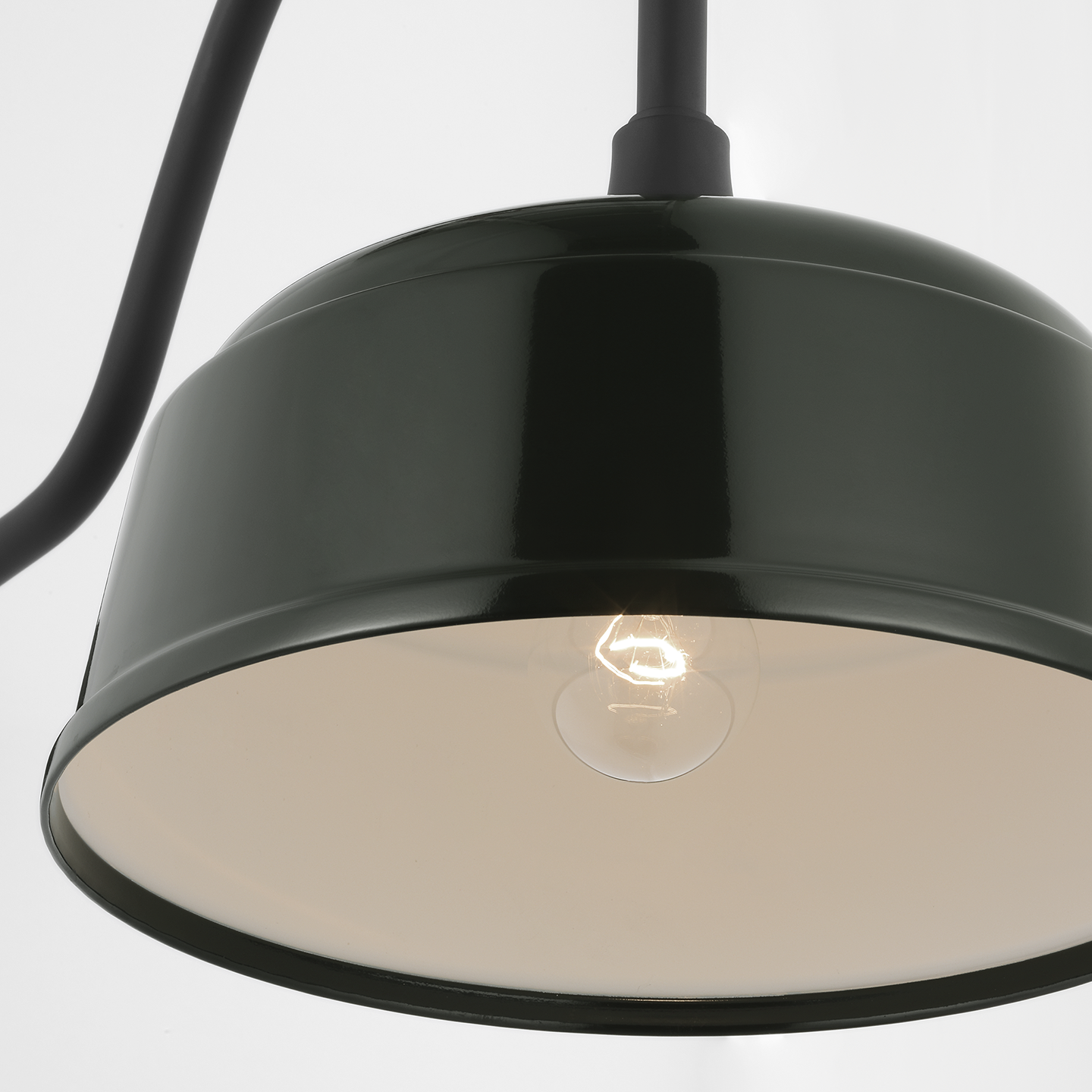 Academy 23" Flynn Barn Light | Matte Black | 12.5 | 12.5" Green Rockhouse Shade