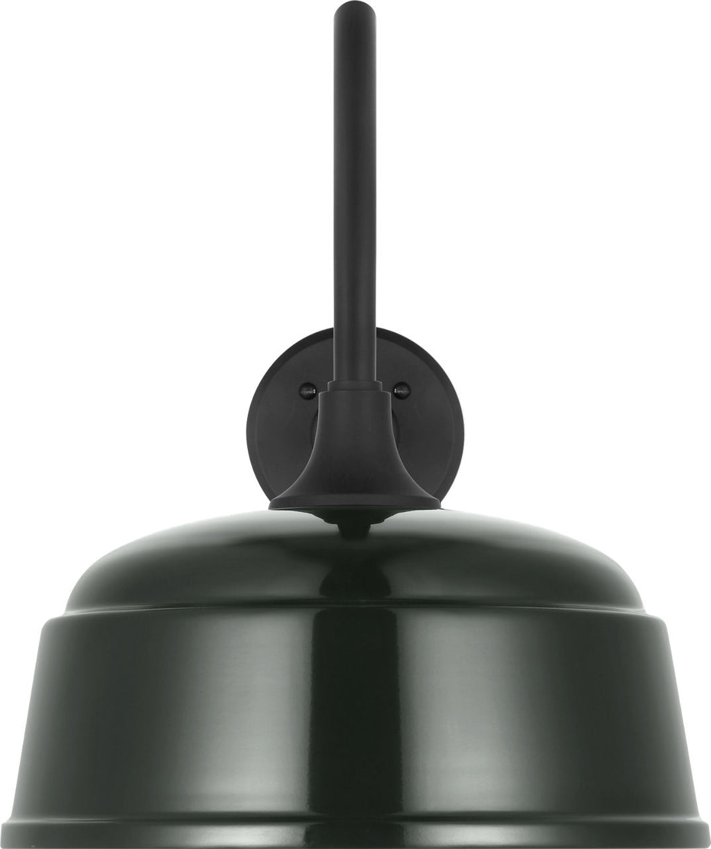 Academy 23" Flynn Barn Light | Matte Black | 12.5 | 12.5" Green Rockhouse Shade