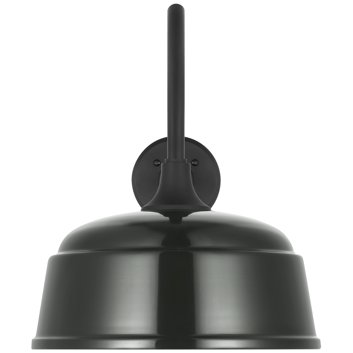 Academy 23" Flynn Barn Light | Matte Black | 12.5 | 12.5" Green Rockhouse Shade