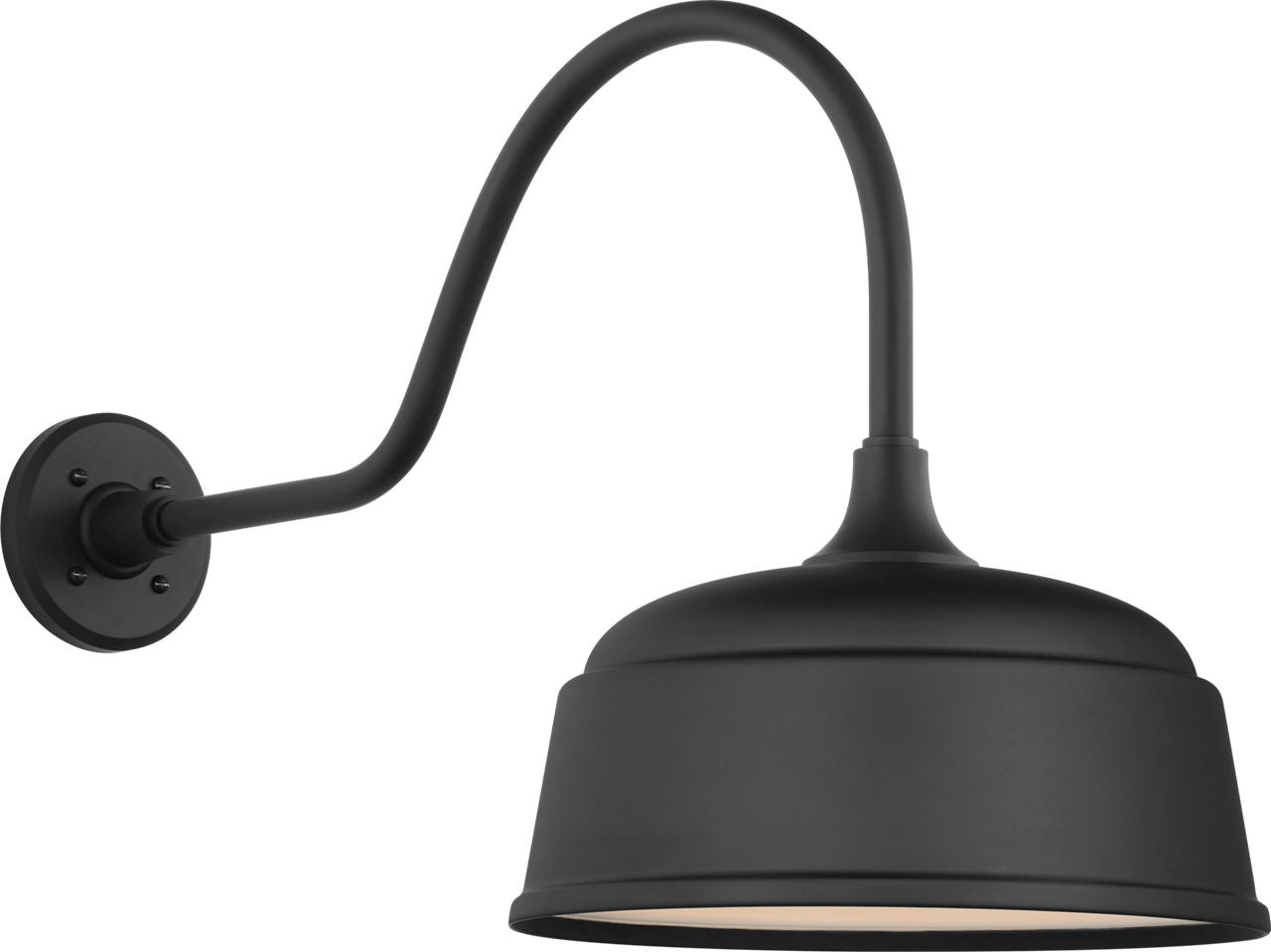 Academy 23" Flynn Barn Light | Matte Black | 12.5 | 12.5" Matte Black Rockhouse Shade