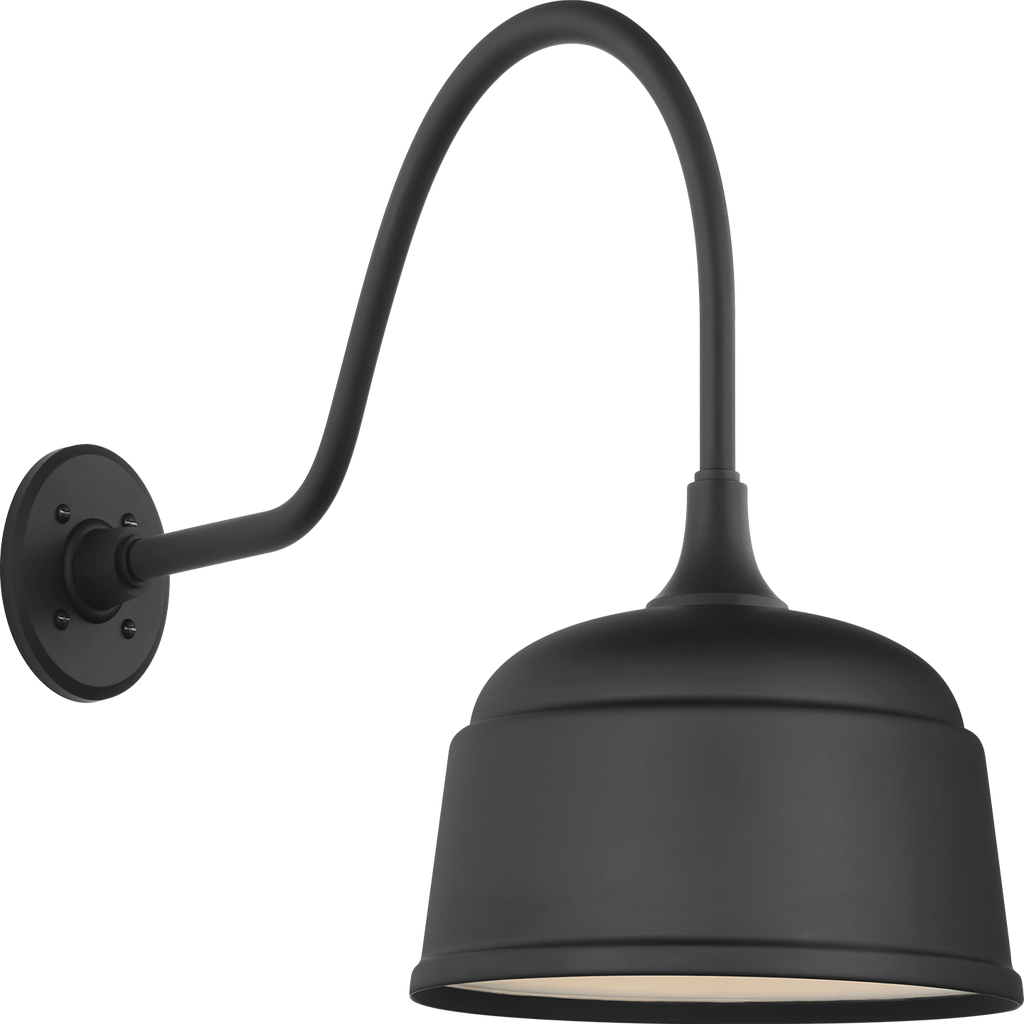 Academy 23" Flynn Barn Light | Matte Black | 12.5 | 12.5" Matte Black Rockhouse Shade