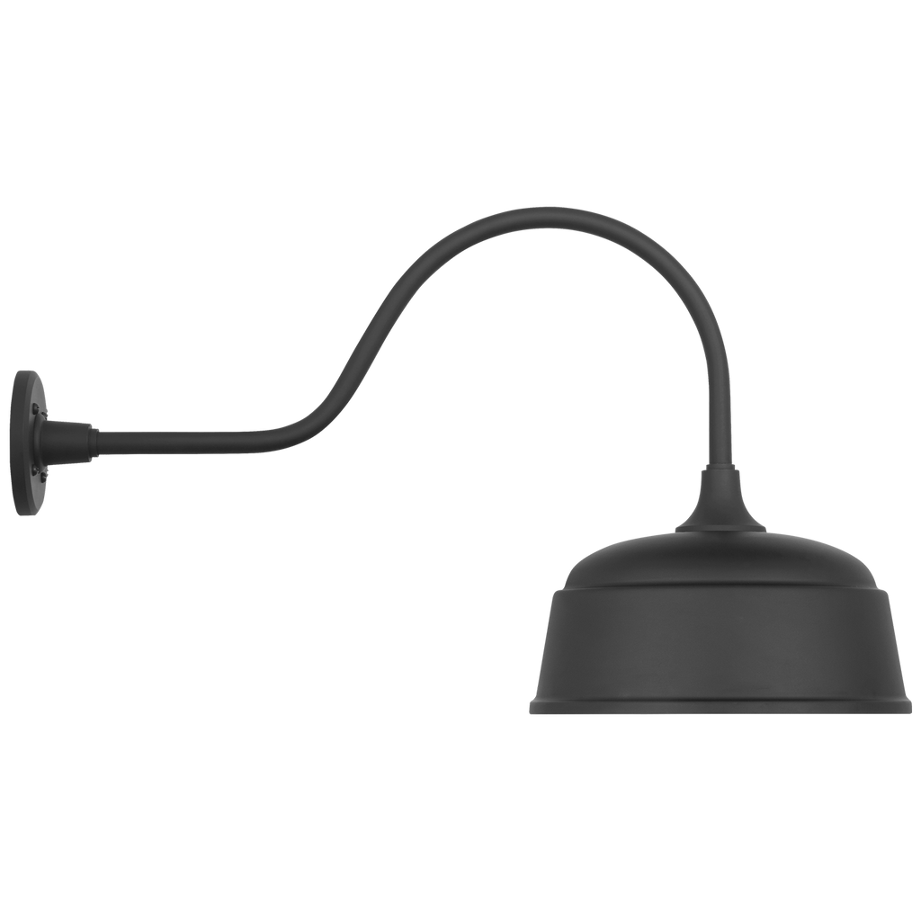Academy 23" Flynn Barn Light | Matte Black | 12.5 | 12.5" Matte Black Rockhouse Shade