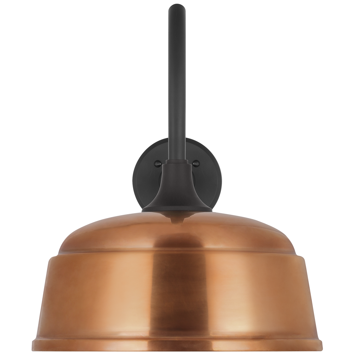 Academy 23" Flynn Barn Light | Matte Black | 12.5 | 12.5" Soft Copper Rockhouse Shade