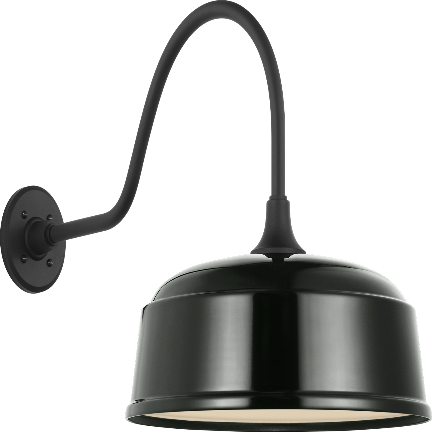 Academy 23" Flynn Barn Light | Matte Black | 16 | 16" Green Rockhouse Shade
