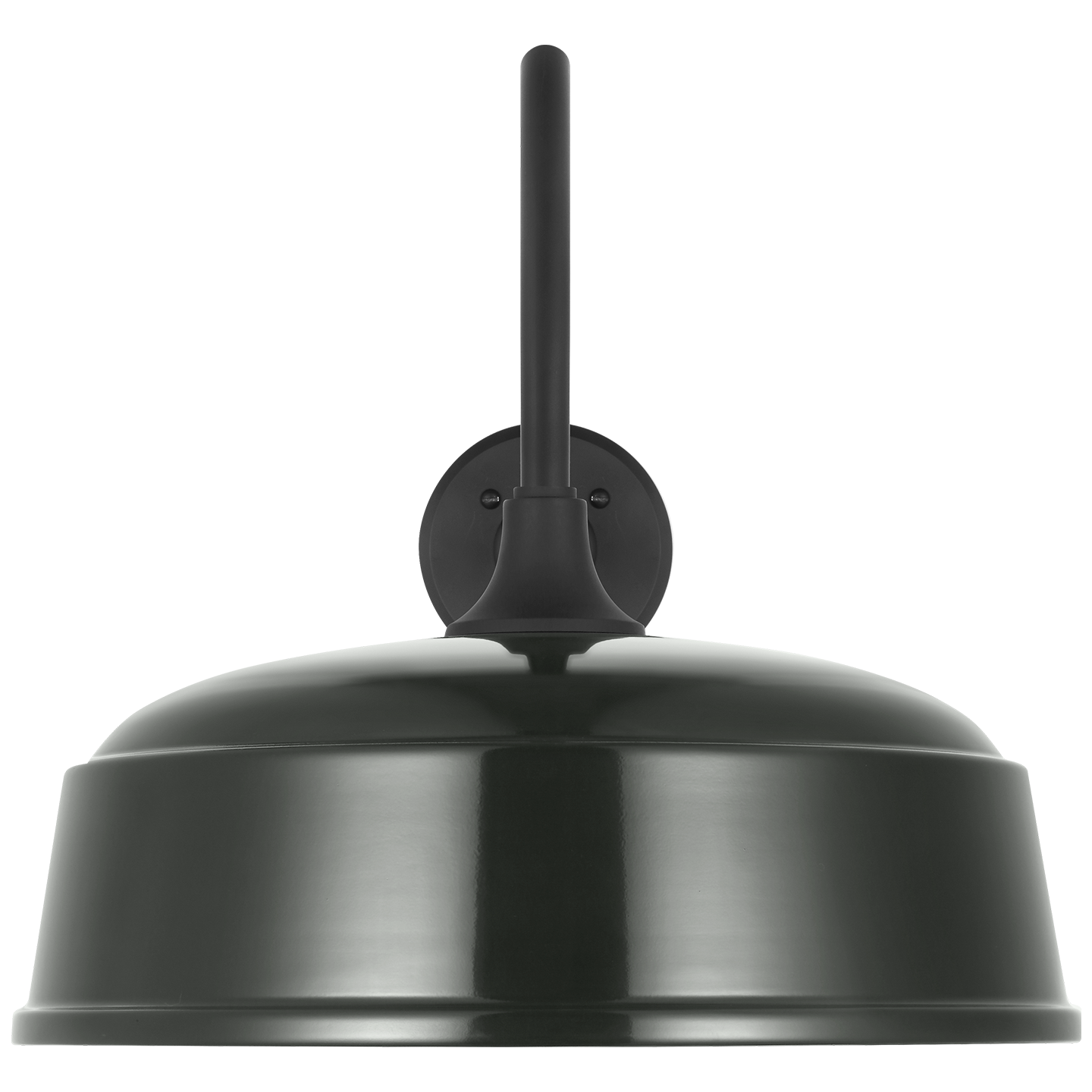 Academy 23" Flynn Barn Light | Matte Black | 16 | 16" Green Rockhouse Shade