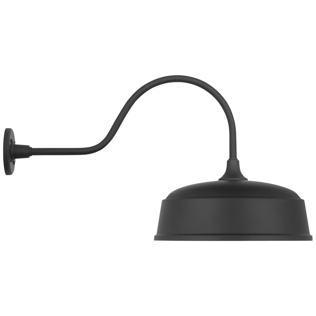 Academy 23" Flynn Barn Light | Matte Black | 16 | 16" Matte Black Rockhouse Shade