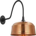 Academy 23" Flynn Barn Light | Matte Black | 16 | 16" Soft Copper Rockhouse Shade