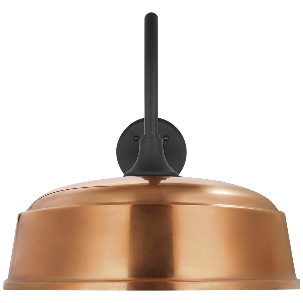 Academy 23" Flynn Barn Light | Matte Black | 16 | 16" Soft Copper Rockhouse Shade