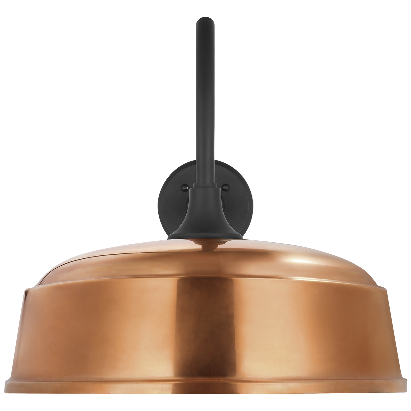 Academy 23" Flynn Barn Light | Matte Black | 16 | 16" Soft Copper Rockhouse Shade