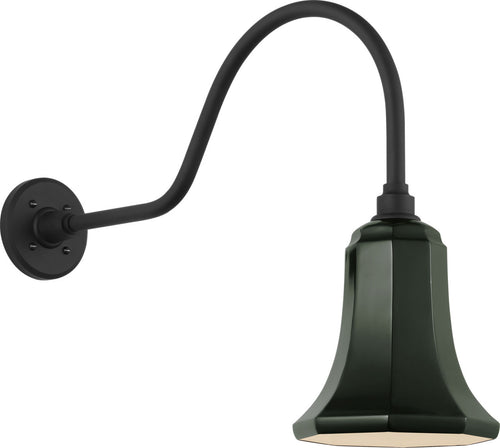 Academy 23" Flynn Barn Light | Matte Black | 7.5 | 7.5" Green Savannah Shade