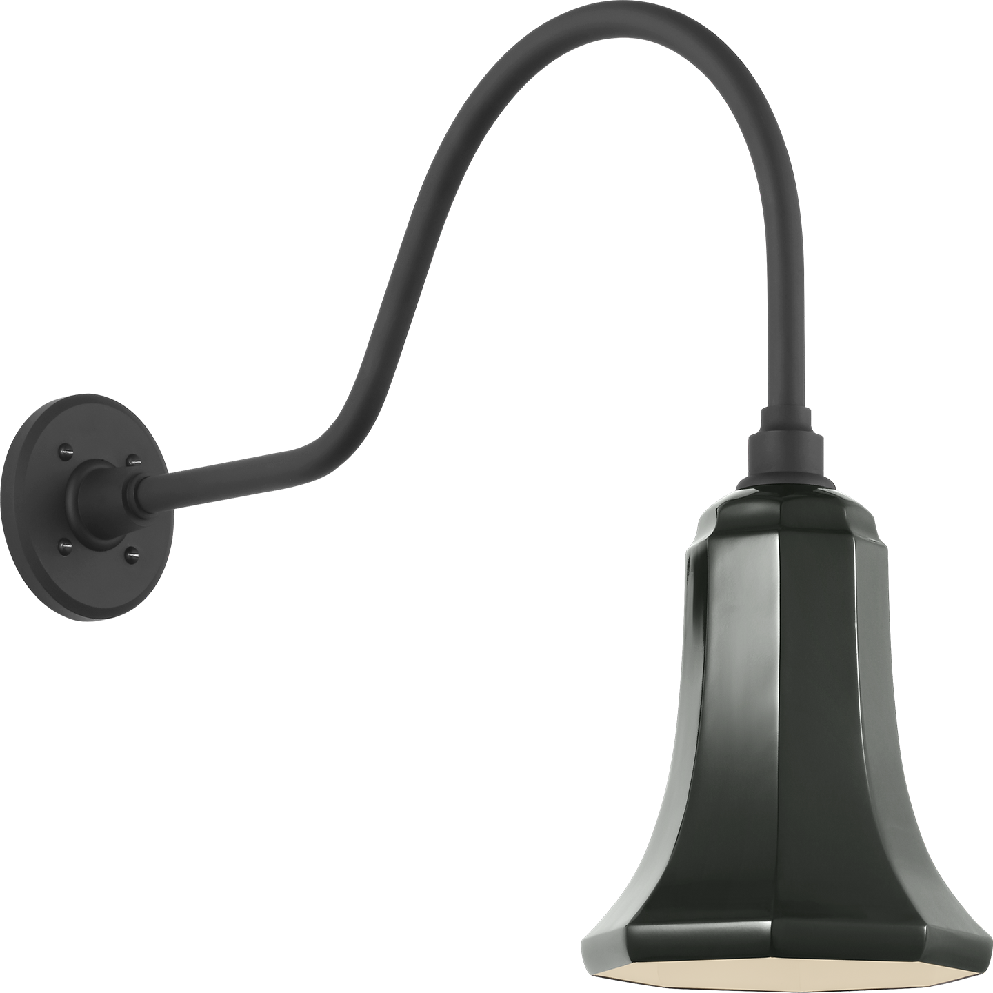 Academy 23" Flynn Barn Light | Matte Black | 7.5 | 7.5" Green Savannah Shade