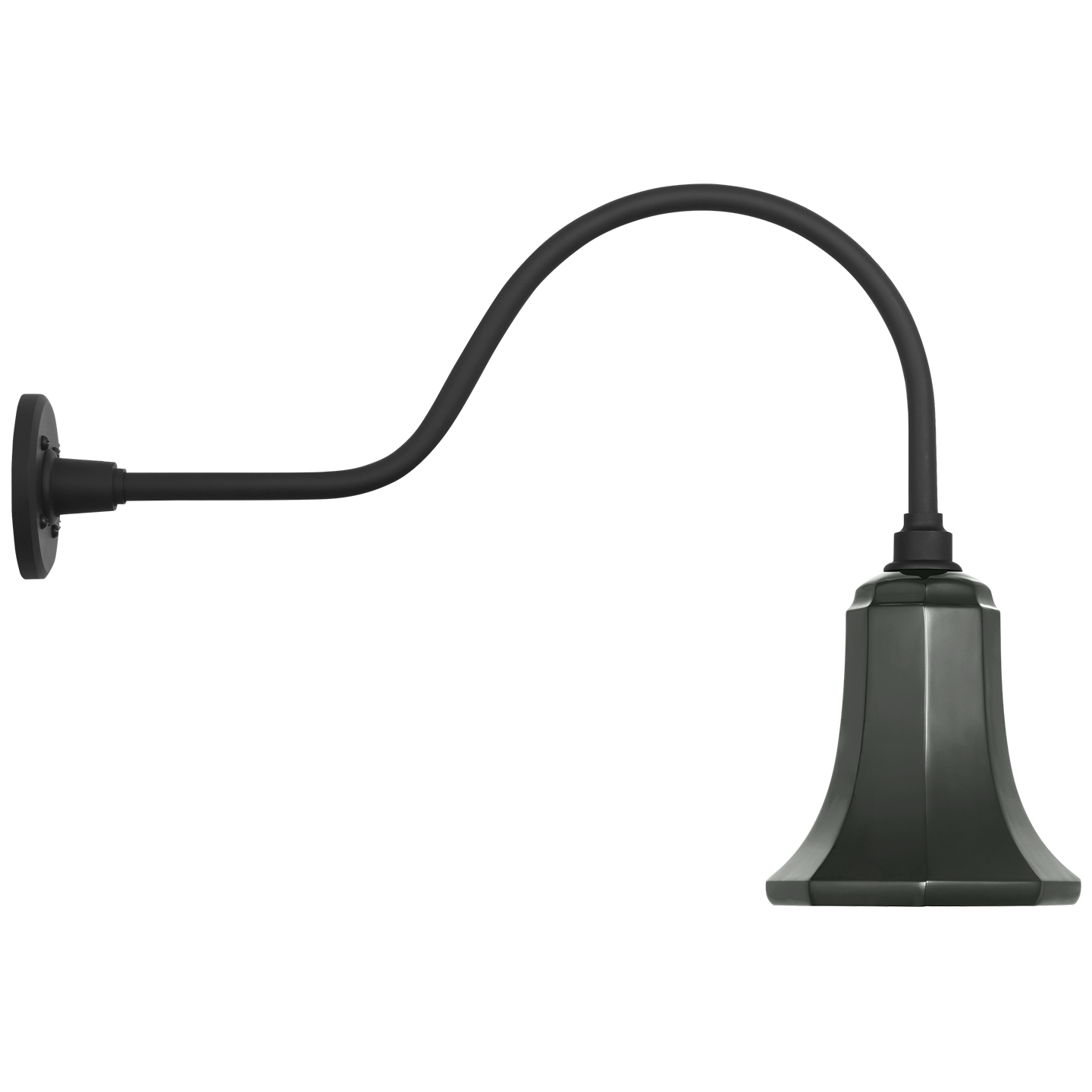 Academy 23" Flynn Barn Light | Matte Black | 7.5 | 7.5" Green Savannah Shade