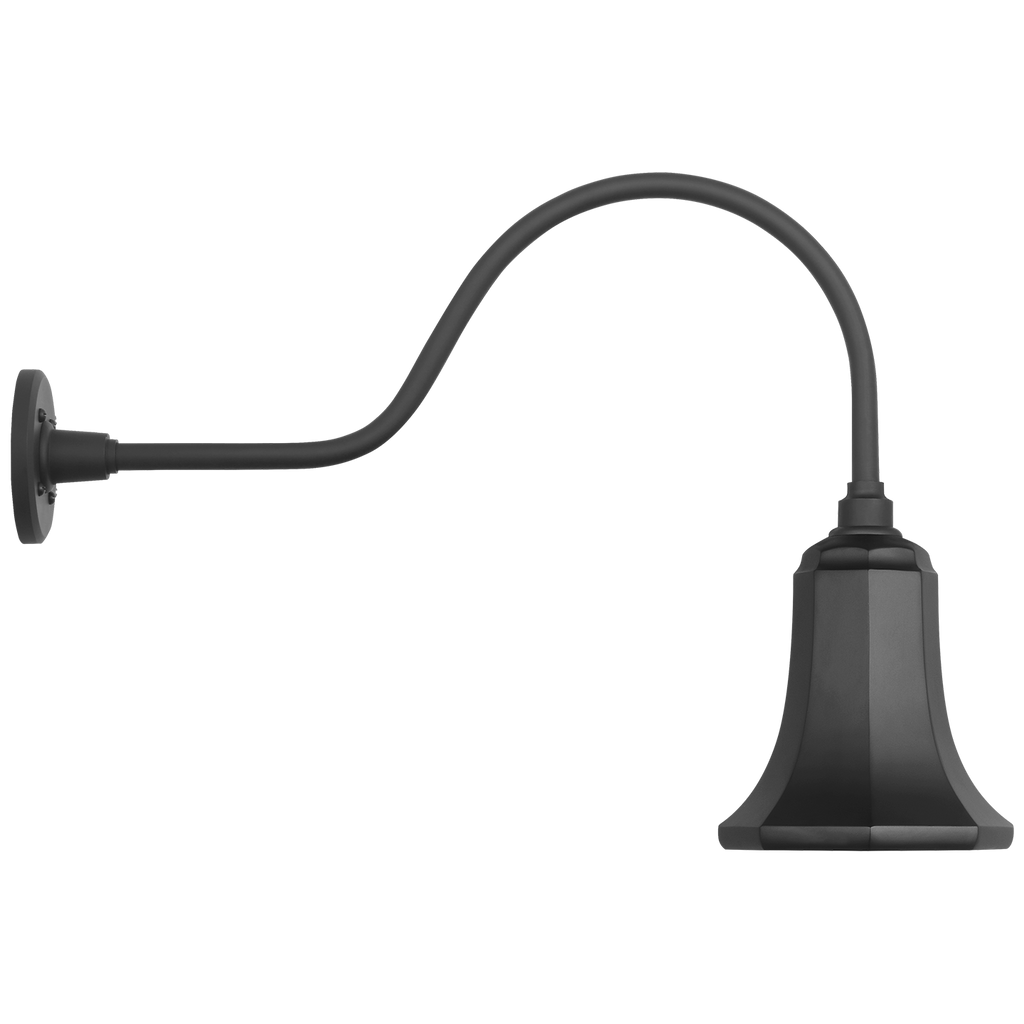 Academy 23" Flynn Barn Light | Matte Black | 7.5 | 7.5" Matte Black Savannah Shade