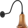 Academy 23" Flynn Barn Light | Matte Black | 7.5 | 7.5" Soft Copper Savannah Shade