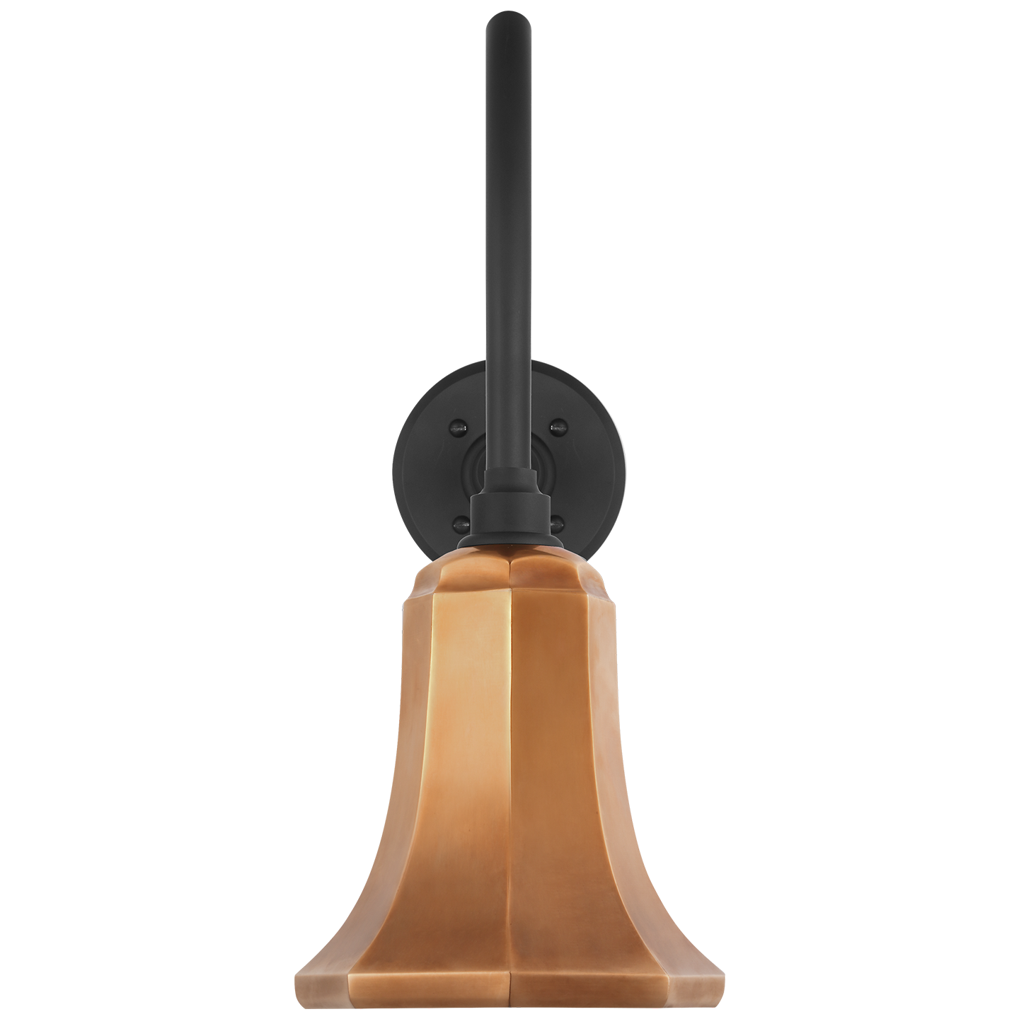 Academy 23" Flynn Barn Light | Matte Black | 7.5 | 7.5" Soft Copper Savannah Shade