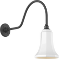 Academy 23" Flynn Barn Light | Matte Black | 7.5 | 7.5" White Savannah Shade