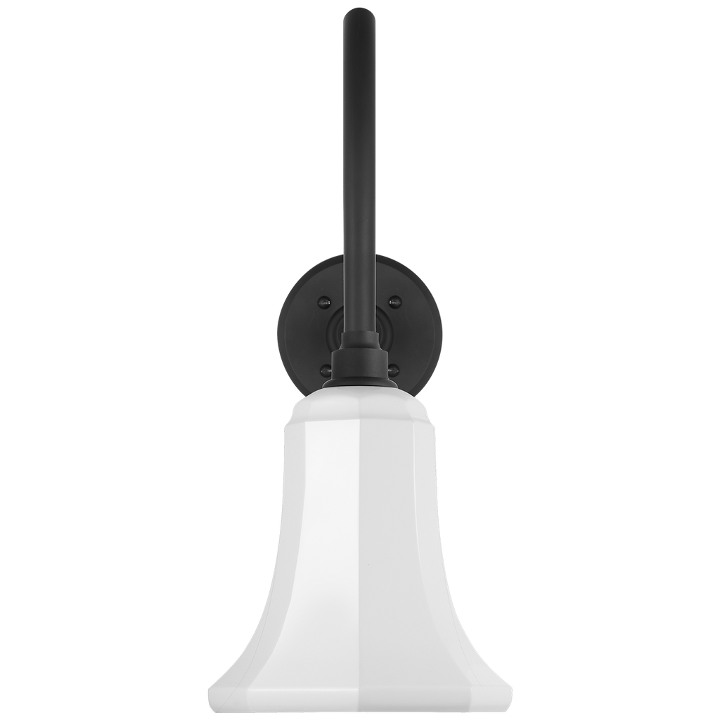 Academy 23" Flynn Barn Light | Matte Black | 7.5 | 7.5" White Savannah Shade