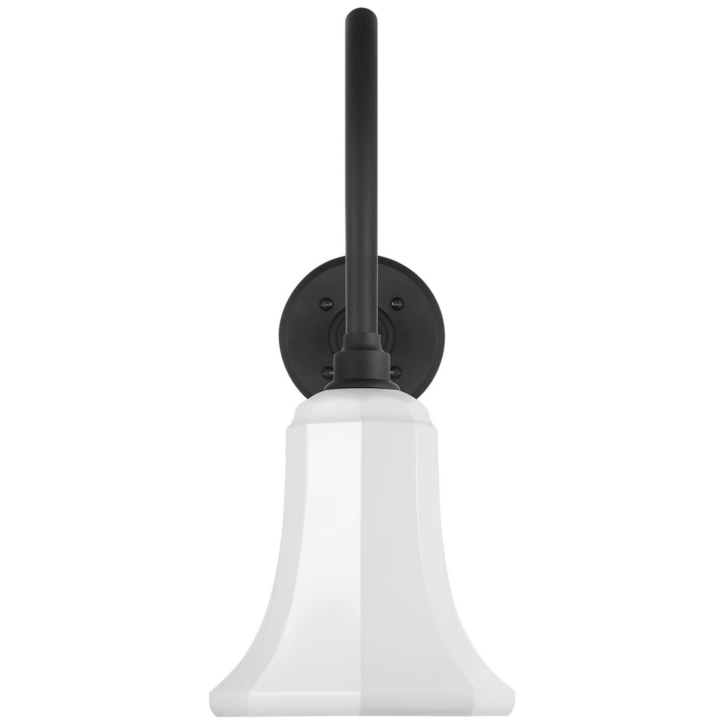 Academy 23" Flynn Barn Light | Matte Black | 7.5 | 7.5" White Savannah Shade