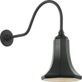 Academy 23" Flynn Barn Light | Matte Black | 9.25 | 9.25" Green Savannah Shade