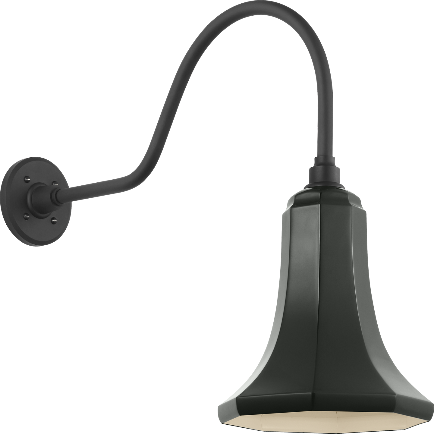 Academy 23" Flynn Barn Light | Matte Black | 9.25 | 9.25" Green Savannah Shade
