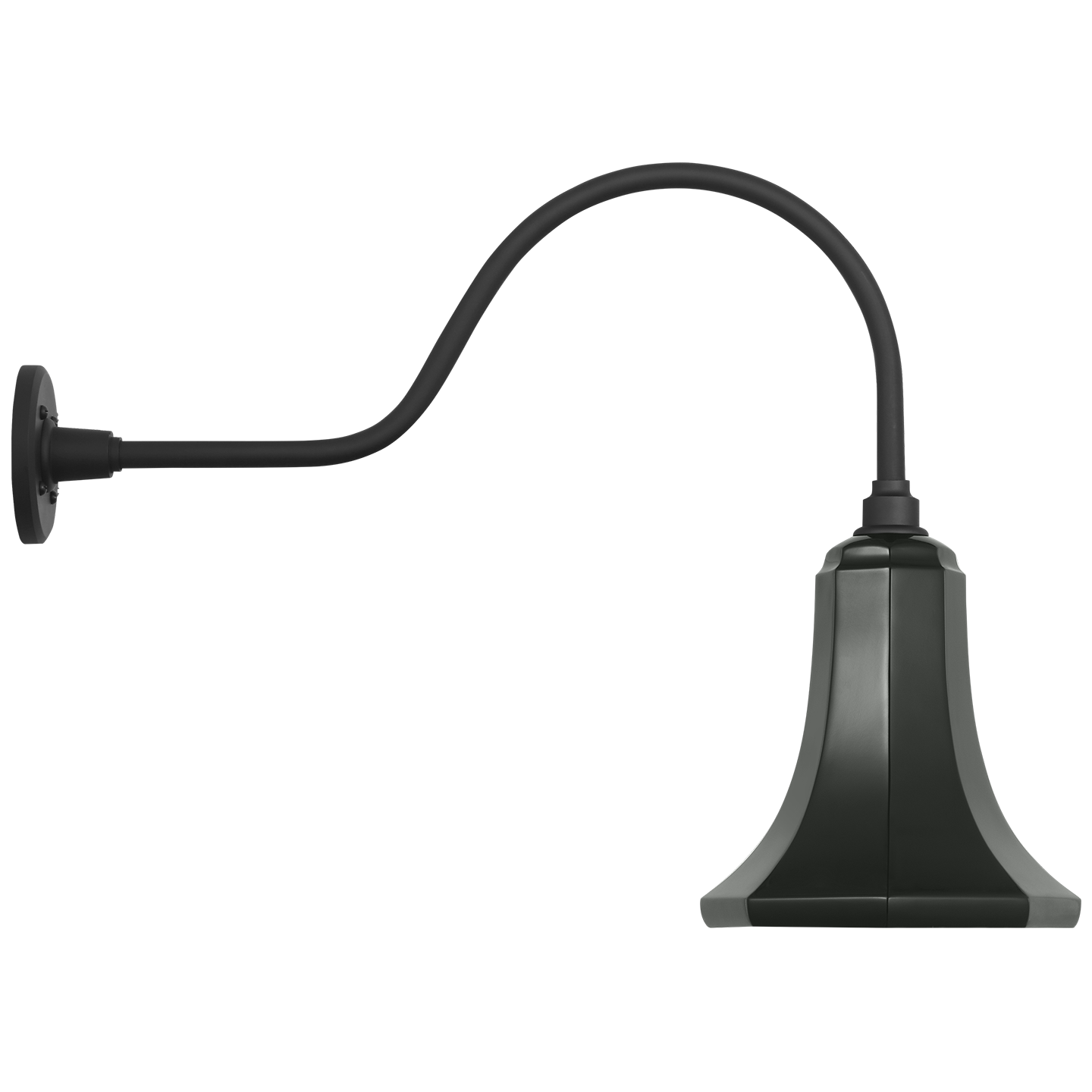 Academy 23" Flynn Barn Light | Matte Black | 9.25 | 9.25" Green Savannah Shade