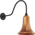 Academy 23" Flynn Barn Light | Matte Black | 9.25 | 9.25" Soft Copper Savannah Shade