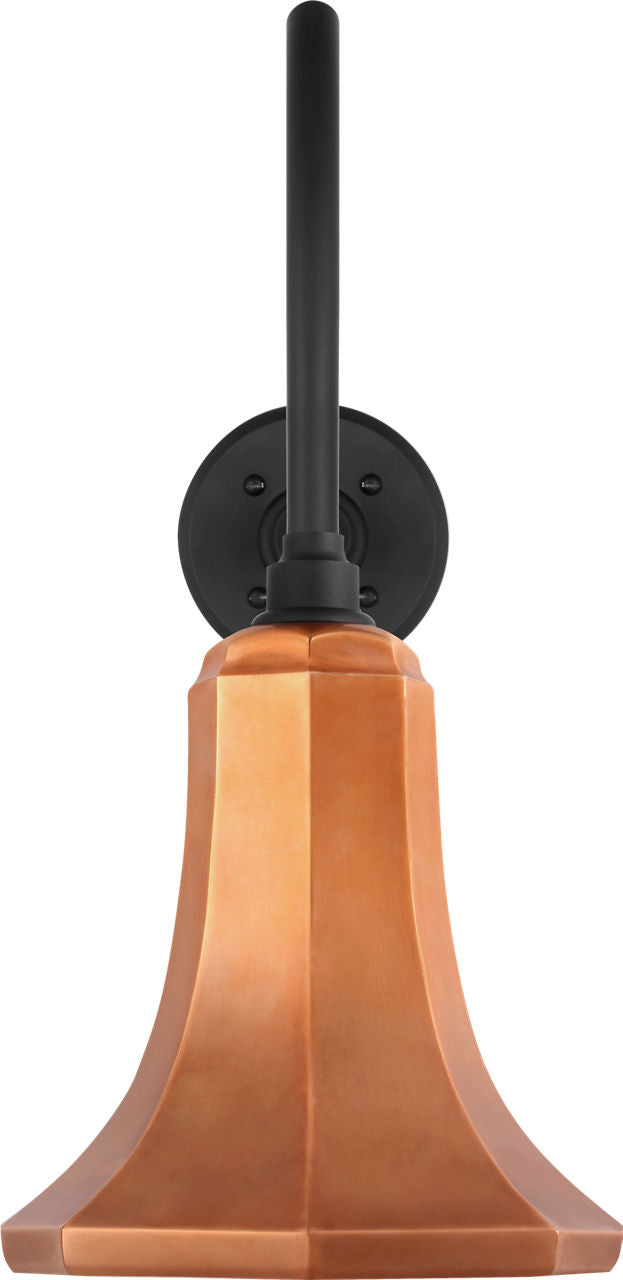 Academy 23" Flynn Barn Light | Matte Black | 9.25 | 9.25" Soft Copper Savannah Shade