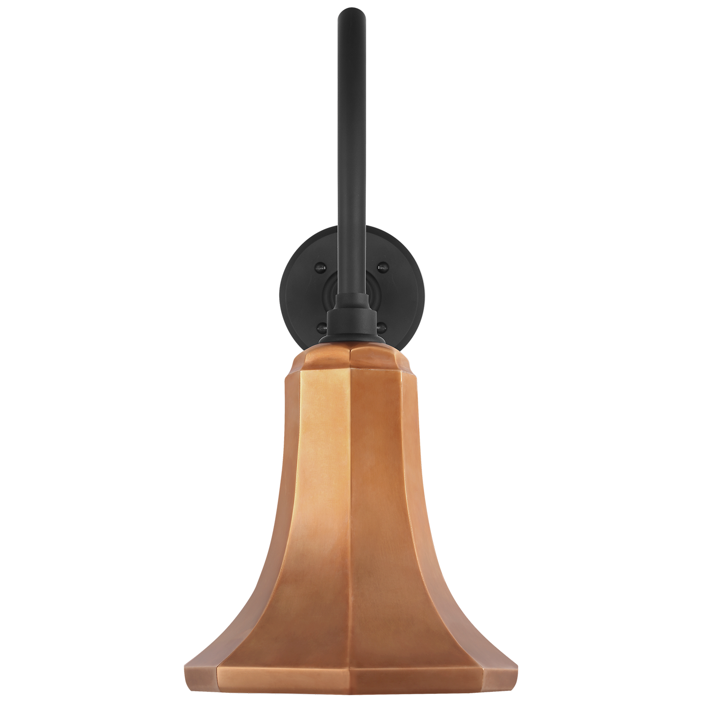 Academy 23" Flynn Barn Light | Matte Black | 9.25 | 9.25" Soft Copper Savannah Shade