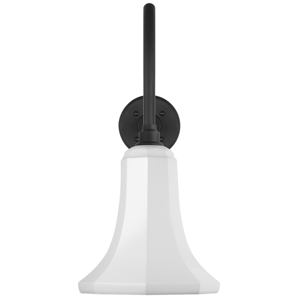 Academy 23" Flynn Barn Light | Matte Black | 9.25 | 9.25" White Savannah Shade