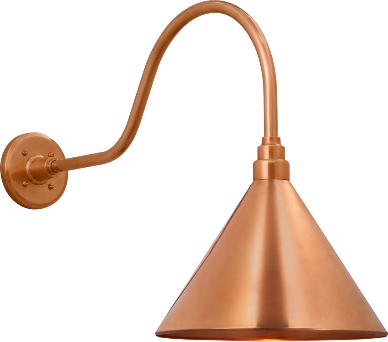 Academy 23" Flynn Barn Light | Soft Copper | 12.5 | 12.5" Soft Copper Conical Savannah Shade