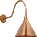 Academy 23" Flynn Barn Light | Soft Copper | 12.5 | 12.5" Soft Copper Conical Savannah Shade