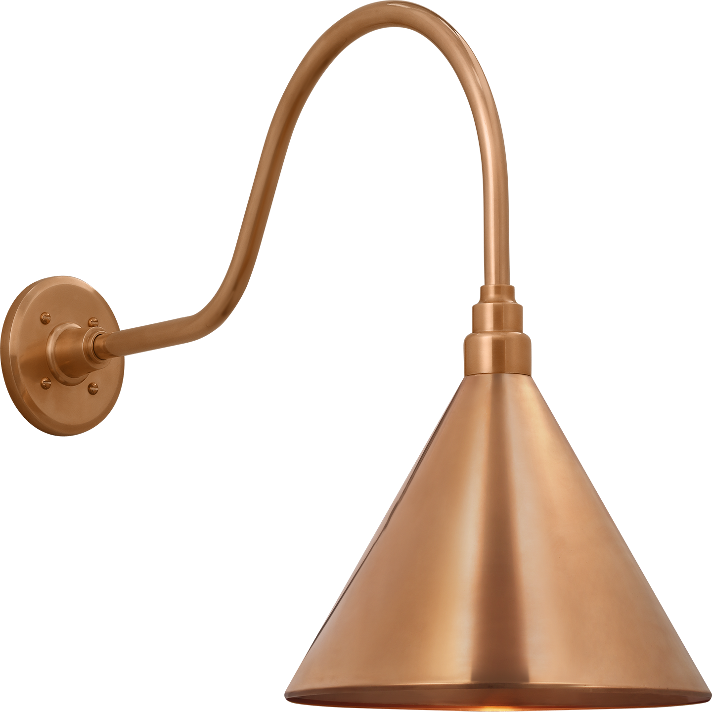 Academy 23" Flynn Barn Light | Soft Copper | 12.5 | 12.5" Soft Copper Conical Savannah Shade
