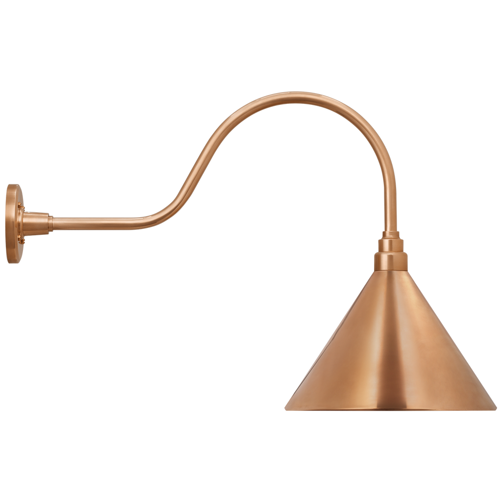 Academy 23" Flynn Barn Light | Soft Copper | 12.5 | 12.5" Soft Copper Conical Savannah Shade