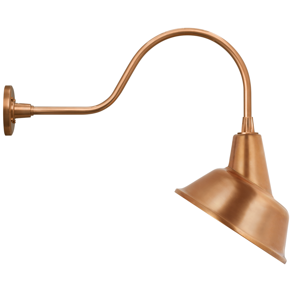 Academy 23" Flynn Barn Light | Soft Copper | 12.5 | 12.5" Soft Copper Tilted Bowers Shade