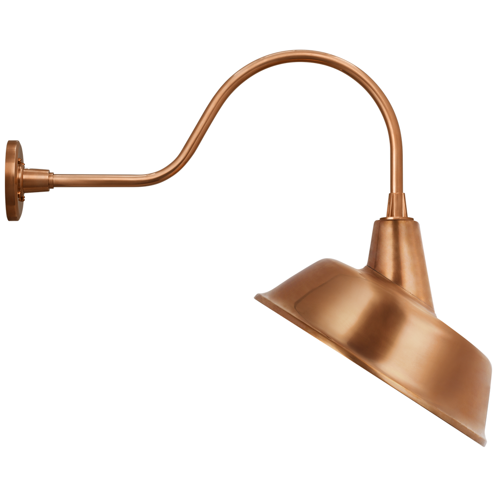 Academy 23" Flynn Barn Light | Soft Copper | 16 | 16" Soft Copper Tilted Bowers Shade