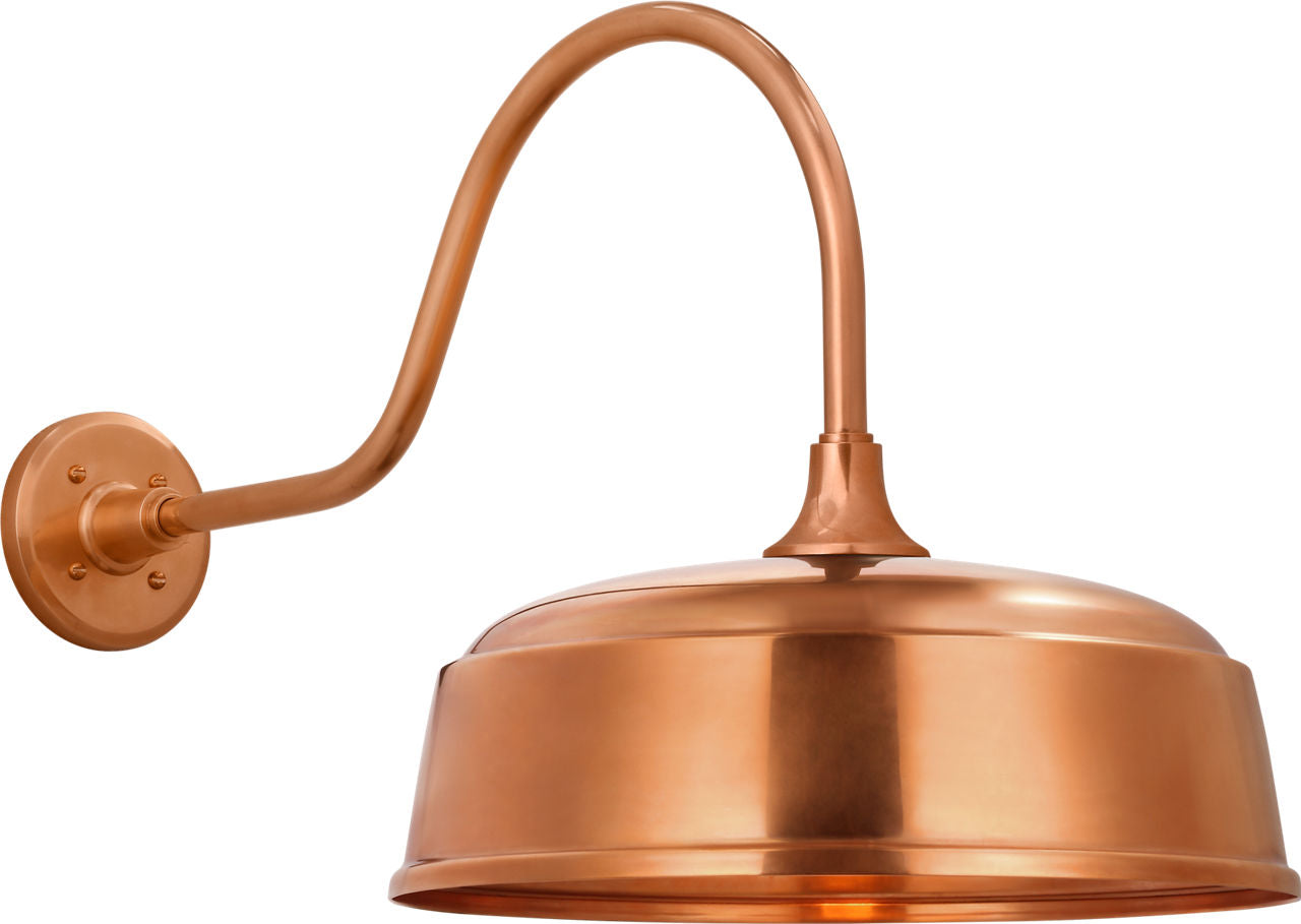 Academy 23" Flynn Barn Light | Soft Copper | 16 | 16" Soft Copper Rockhouse Shade